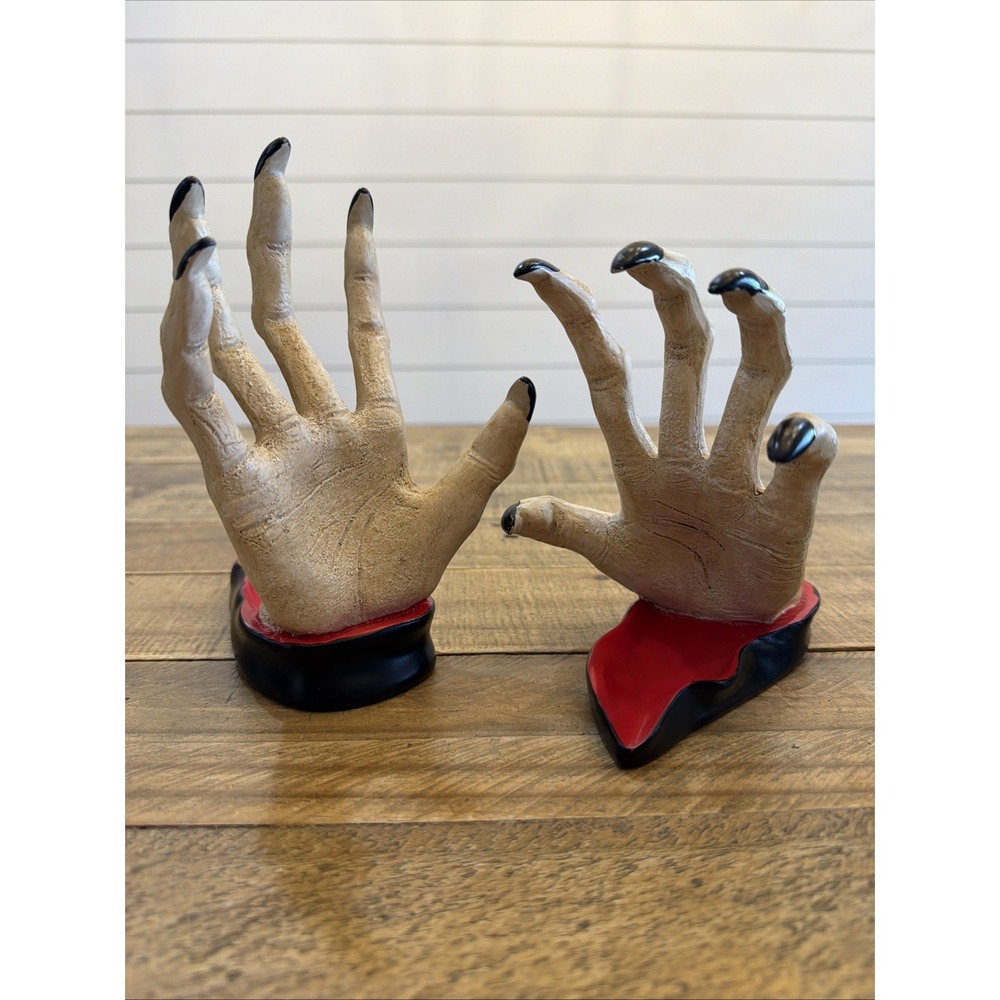 Grandin Road Witchy Hands Wall Hanging Mount Set Halloween Witch Decor